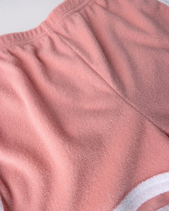 Close up detail of the Track Star Short in pink