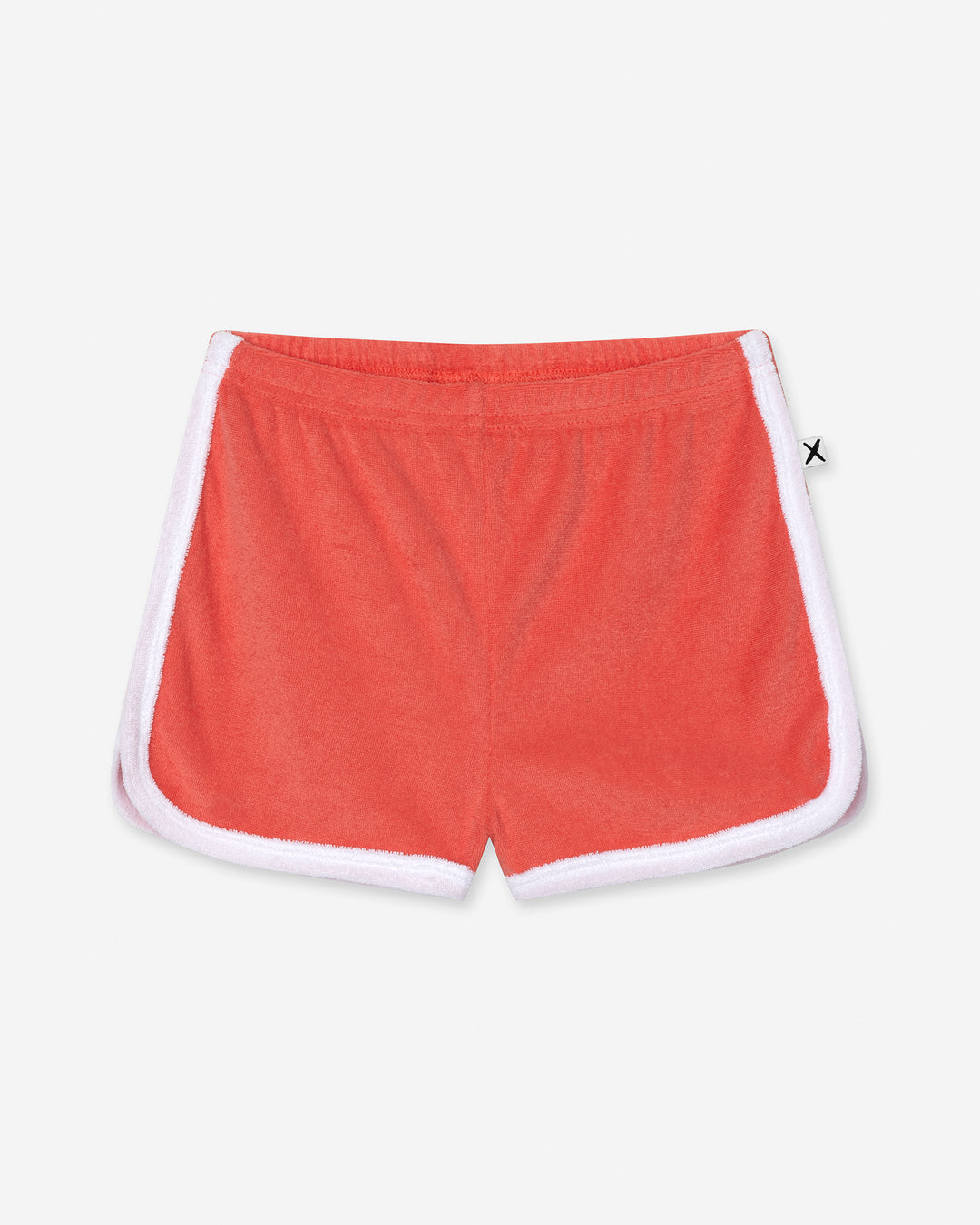 Track Star Short in tangerine, girls shorts by Minti, flat lay