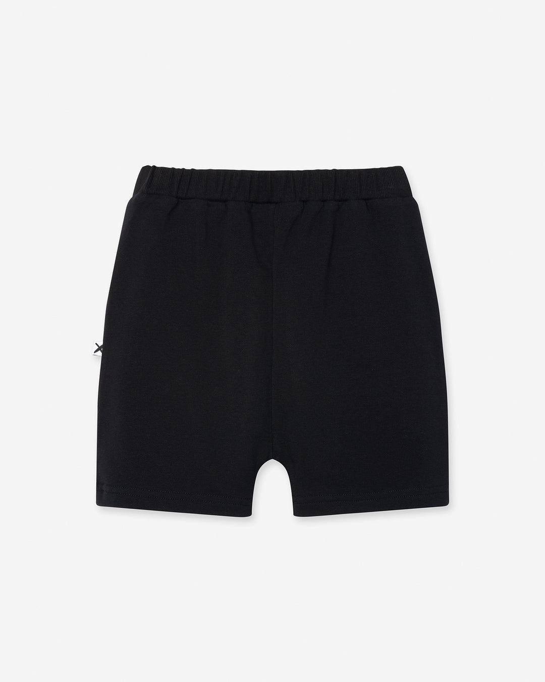 Rib Pocket Short in black, boys shorts by Minti, flat lay