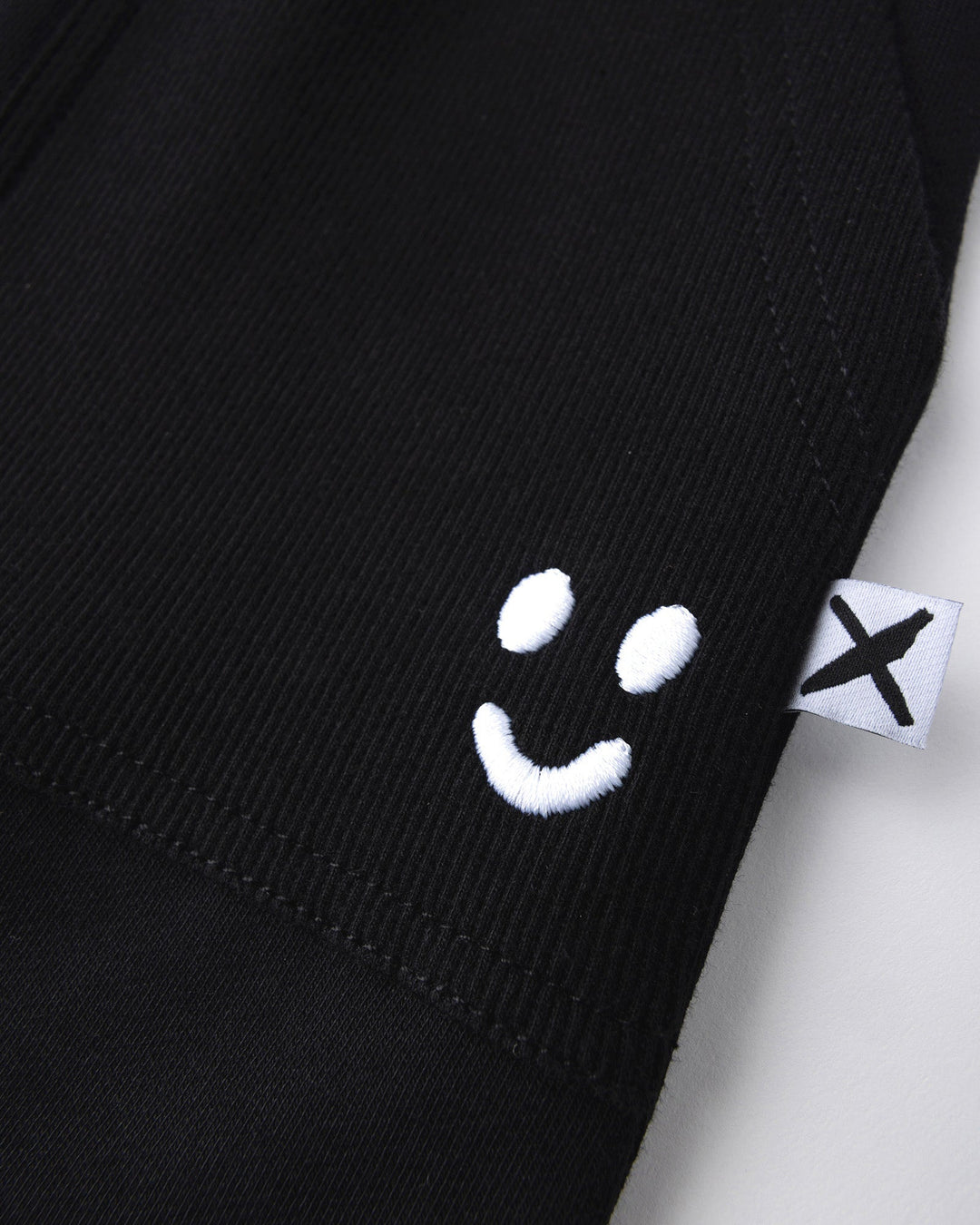 Close up detail of the Rib Pocket Short in black