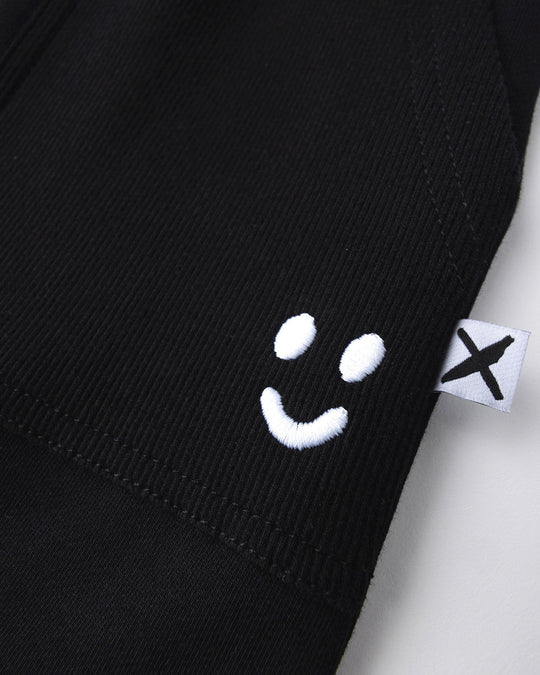 Close up detail of the Rib Pocket Short in black