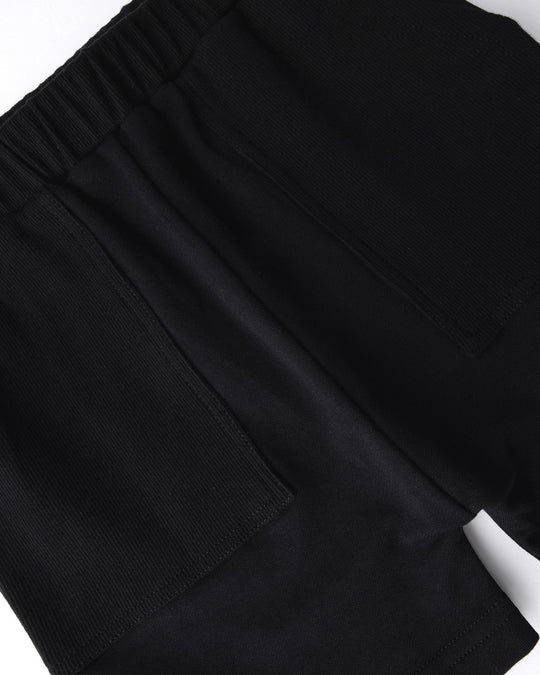 Close up detail of the Rib Pocket Short in black