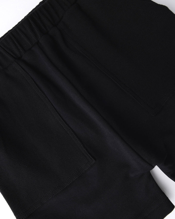 Close up detail of the Rib Pocket Short in black
