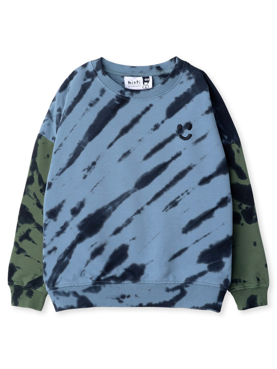 Minti kids clothing. Super cosy oversized fit crew with drop shoulder detail. 2x2 Rib at the neck, hem and cuffs. 320 Gram // 95% Cotton // 5% Elastane.