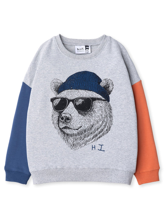 Minti kids clothing. Super cosy oversized fit crew with drop shoulder detail. 2x2 Rib at the neck, hem and cuffs. 330 Gram // Brushed Inside // 95% Cotton // 5% Elastane.