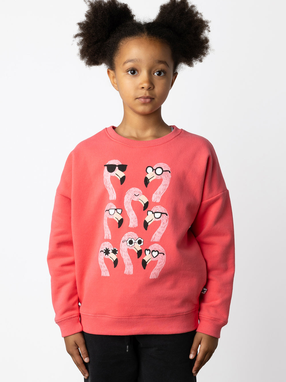 Minti kids clothing. Super cosy oversized fit crew with drop shoulder detail. 2x2 Rib at the neck, hem and cuffs. 330 Gram // Brushed Inside // 95% Cotton // 5% Elastane.