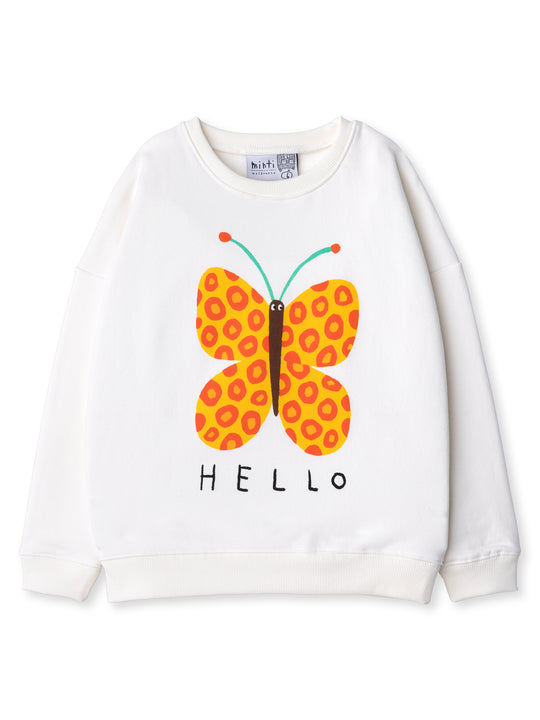 Minti kids clothing. Super cosy oversized fit crew with drop shoulder detail. 2x2 Rib at the neck, hem and cuffs. 330 Gram // Brushed Inside // 95% Cotton // 5% Elastane.