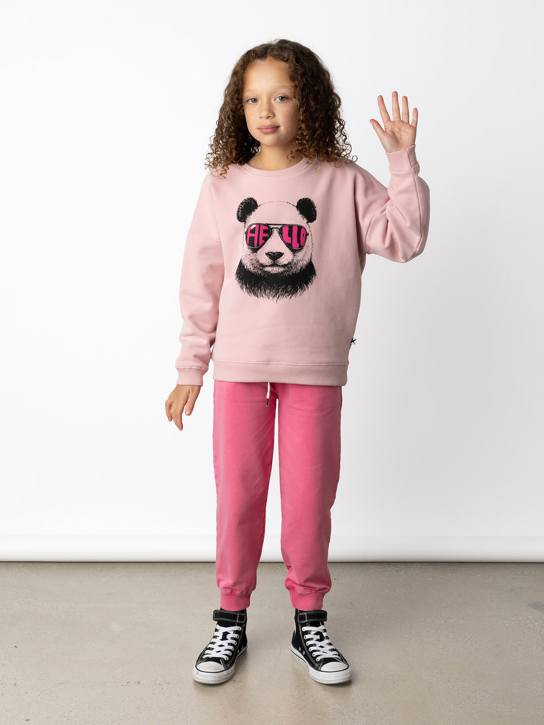 Minti kids clothing. Super cosy oversized fit crew with drop shoulder detail. 2x2 Rib at the neck, hem and cuffs. 330 Gram // Brushed Inside // 95% Cotton // 5% Elastane.