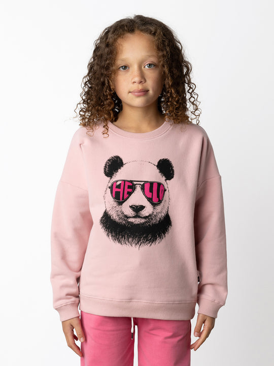 Minti kids clothing. Super cosy oversized fit crew with drop shoulder detail. 2x2 Rib at the neck, hem and cuffs. 330 Gram // Brushed Inside // 95% Cotton // 5% Elastane.