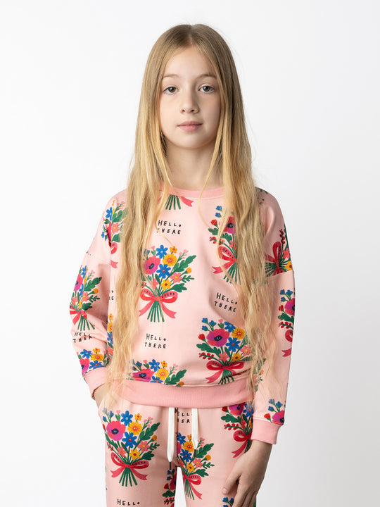Minti kids clothing. Super cosy oversized fit crew with drop shoulder detail. 2x2 Rib at the neck, hem and cuffs. 320 Gram // 95% Cotton // 5% Elastane.