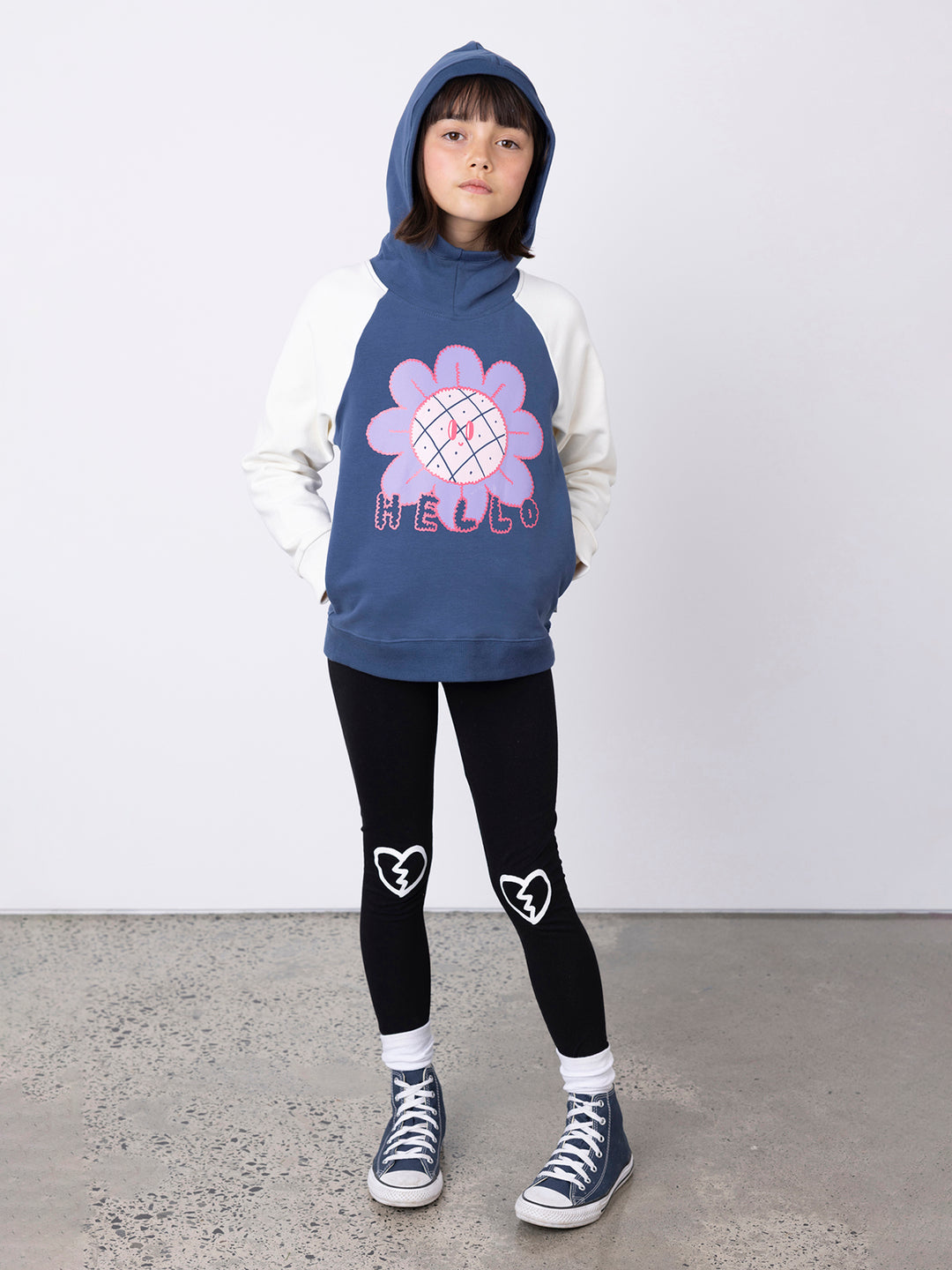 Minti Hello Bye Flower Furry Hood