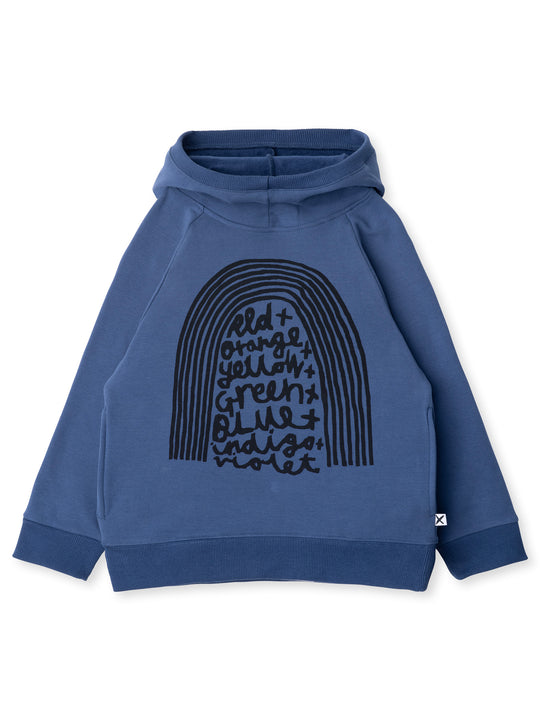 Minti kids clothing. Super soft hoodie with hidden pockets in the side seams. The ribbed-trim hood makes it extra cosy. Soft brushed 'furry' inside. 2x2 Rib at the neck, hem and cuffs. We recommend going up a size for this style. 330 Gram // Brushed Inside // 95% Cotton // 5% Elastane.