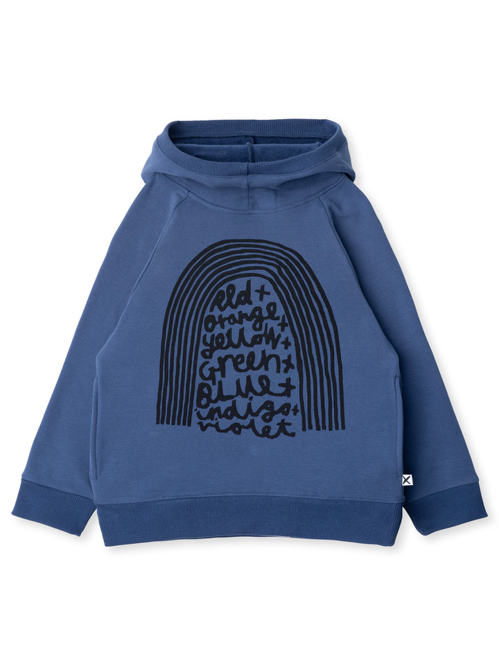 Minti kids clothing. Super soft hoodie with hidden pockets in the side seams. The ribbed-trim hood makes it extra cosy. Soft brushed 'furry' inside. 2x2 Rib at the neck, hem and cuffs. We recommend going up a size for this style. 330 Gram // Brushed Inside // 95% Cotton // 5% Elastane.