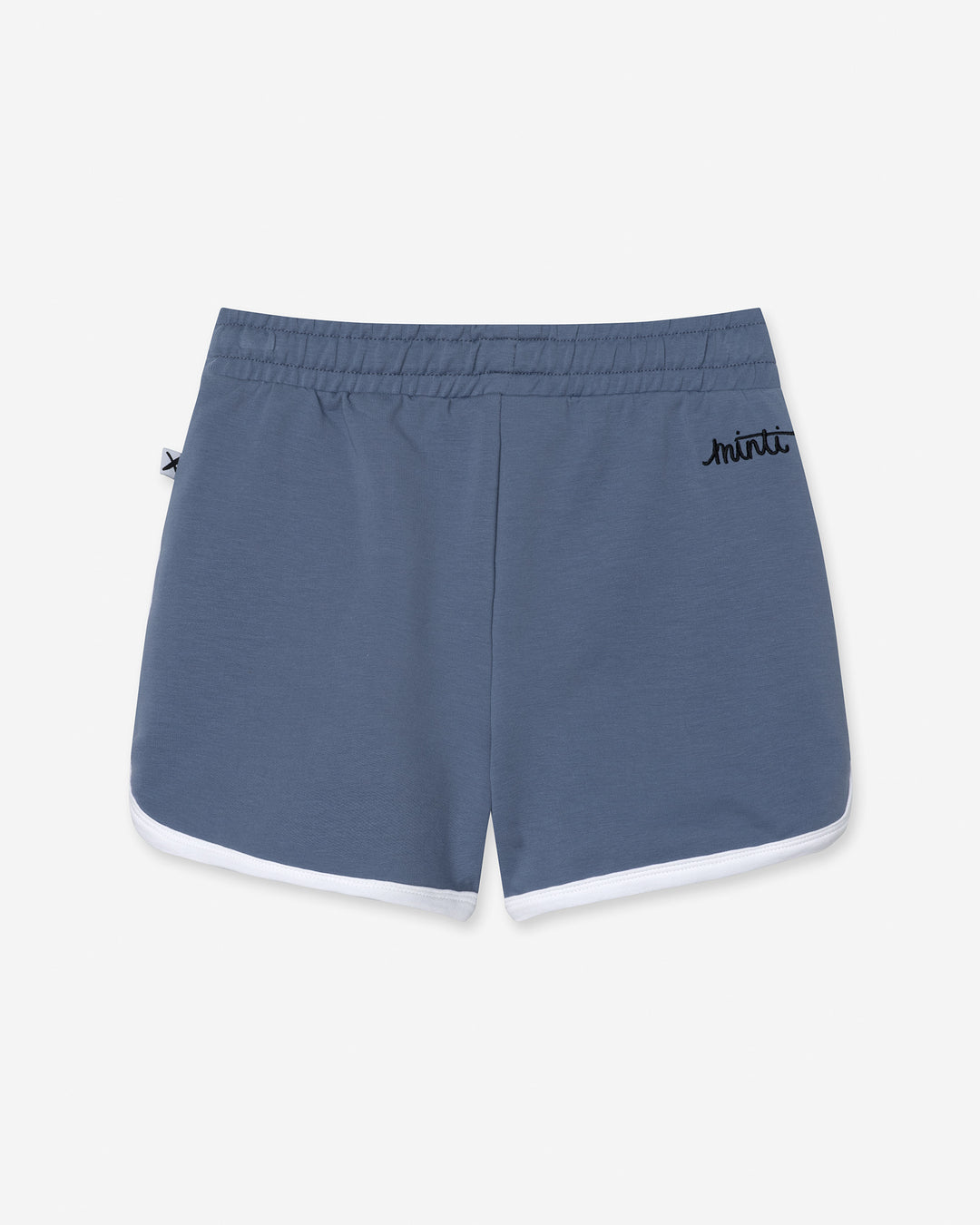 Sprint Short in cornflower and white, girls shorts by Minti, flat lay