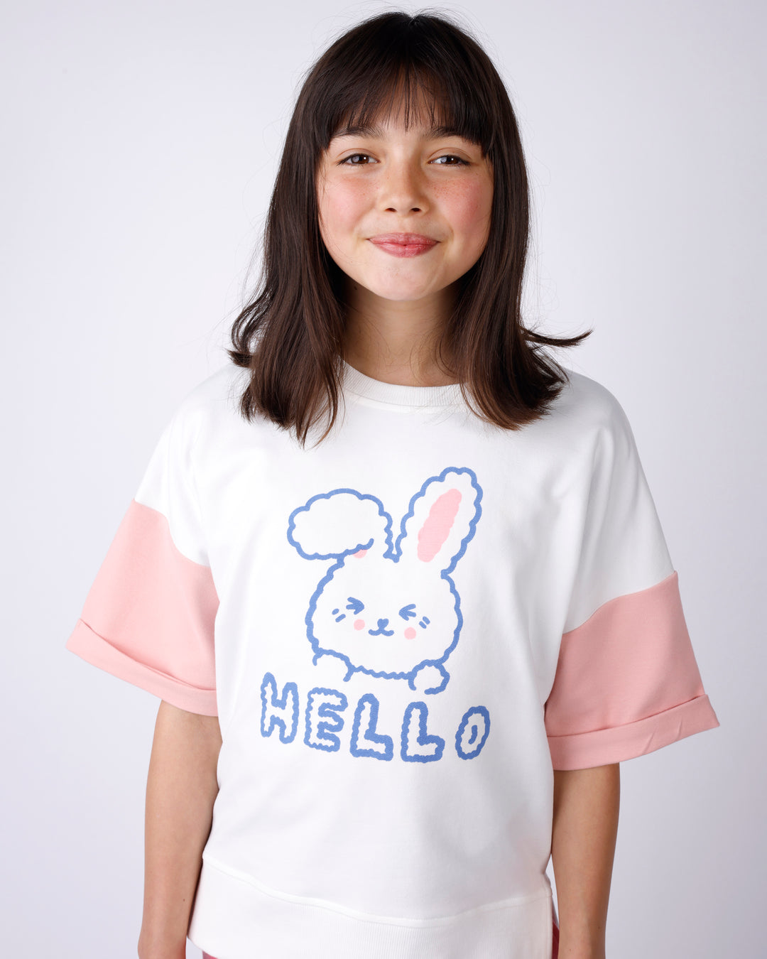 Minti Hello Bunny Bye Puppy Short Sleeve Crew