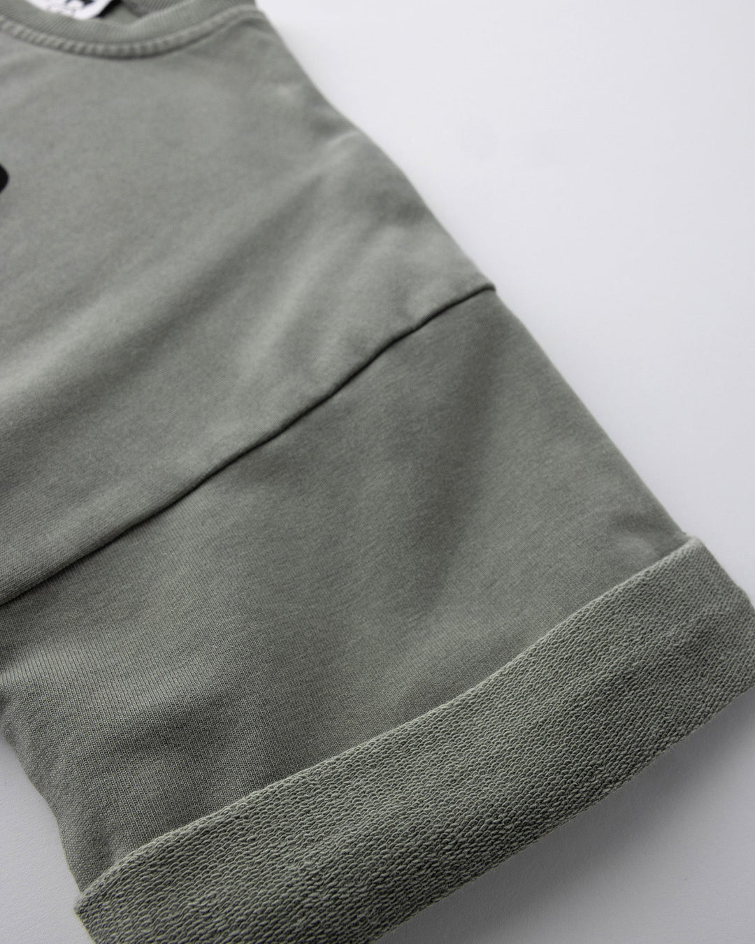 Close up detail of the Hello Skull Short Sleeve Crew in grey wash