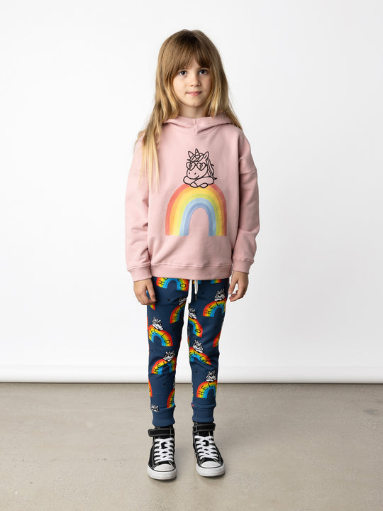 Minti kids clothing. Super cosy oversized fit hoodie with drop shoulder detail. 2x2 Rib on the hood edge, hem and cuffs. 330 Gram // Brushed Inside // 95% Cotton // 5% Elastane.