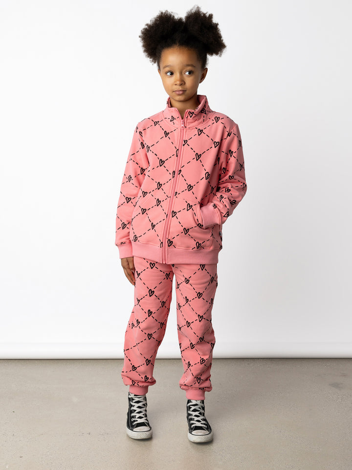 Minti Heart Diamonds Furry Trackies
