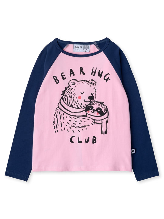 Minti kids clothing. Luxe raglan tee with contrast sleeves and neck. 190 Gram // 95% Cotton // 5% Elastane.