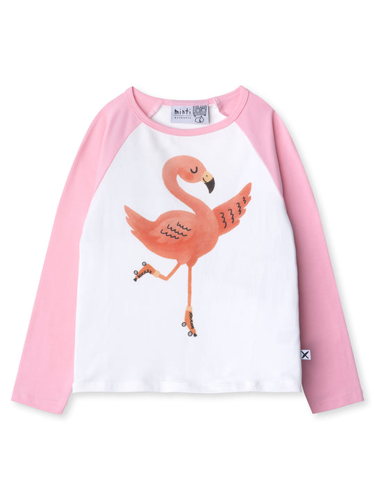 Minti kids clothing. Luxe raglan tee with contrast sleeves and neck. 190 Gram // 95% Cotton // 5% Elastane.