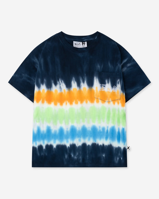 Airwaves Tee in navy, boys t shirt by Minti, flat lay