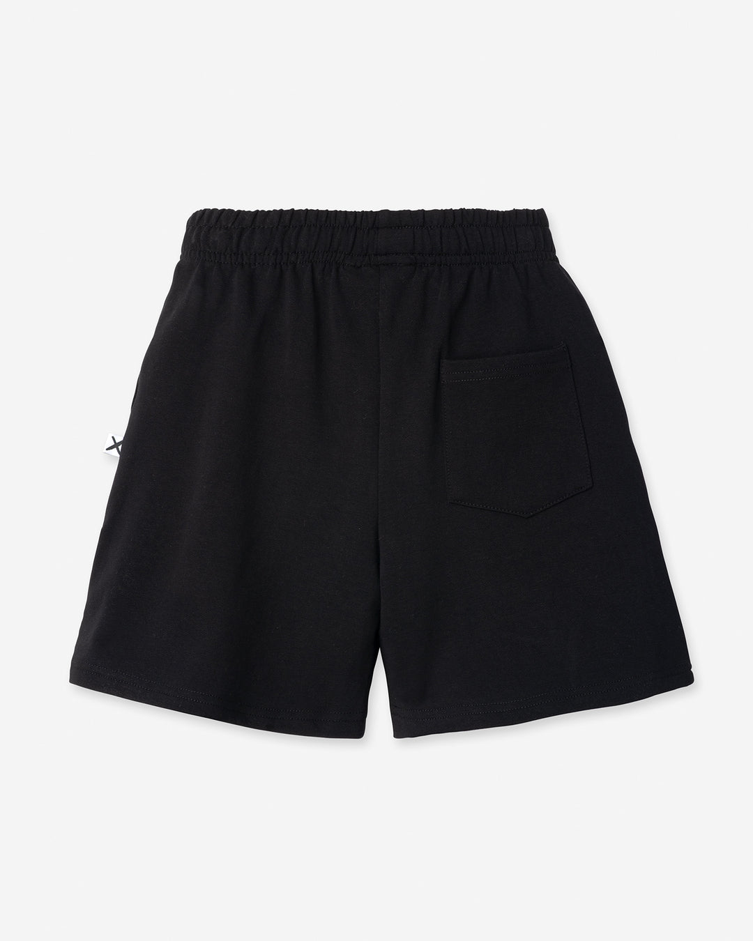 Smile Short in black, kids shorts by Minti, flat lay