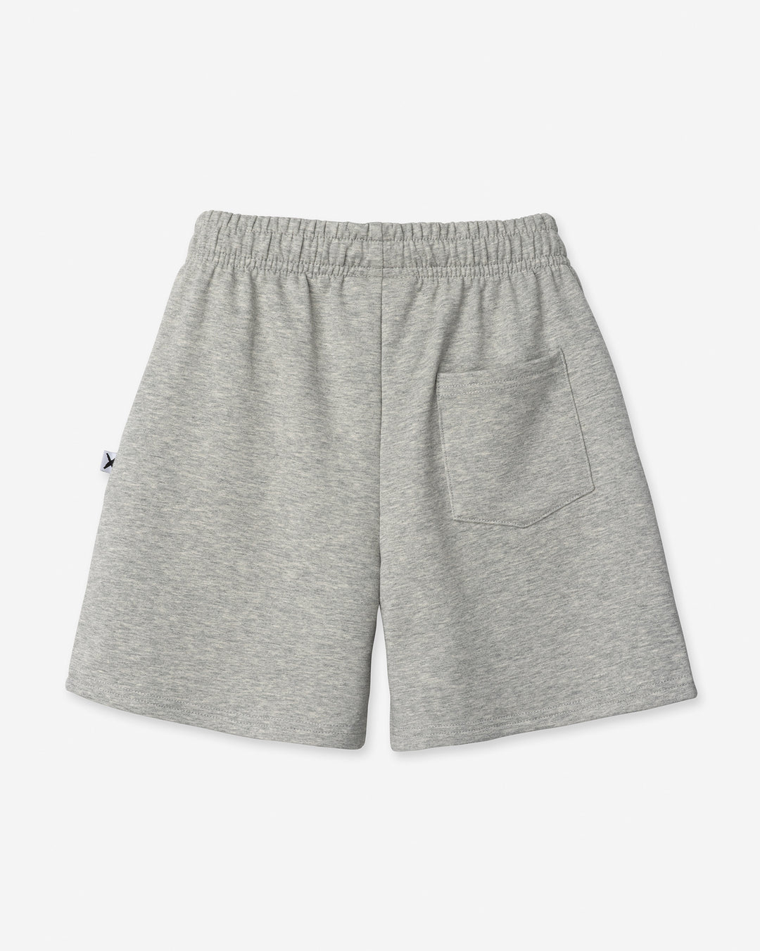 Smile Short in grey marle, kids shorts by Minti, flat lay
