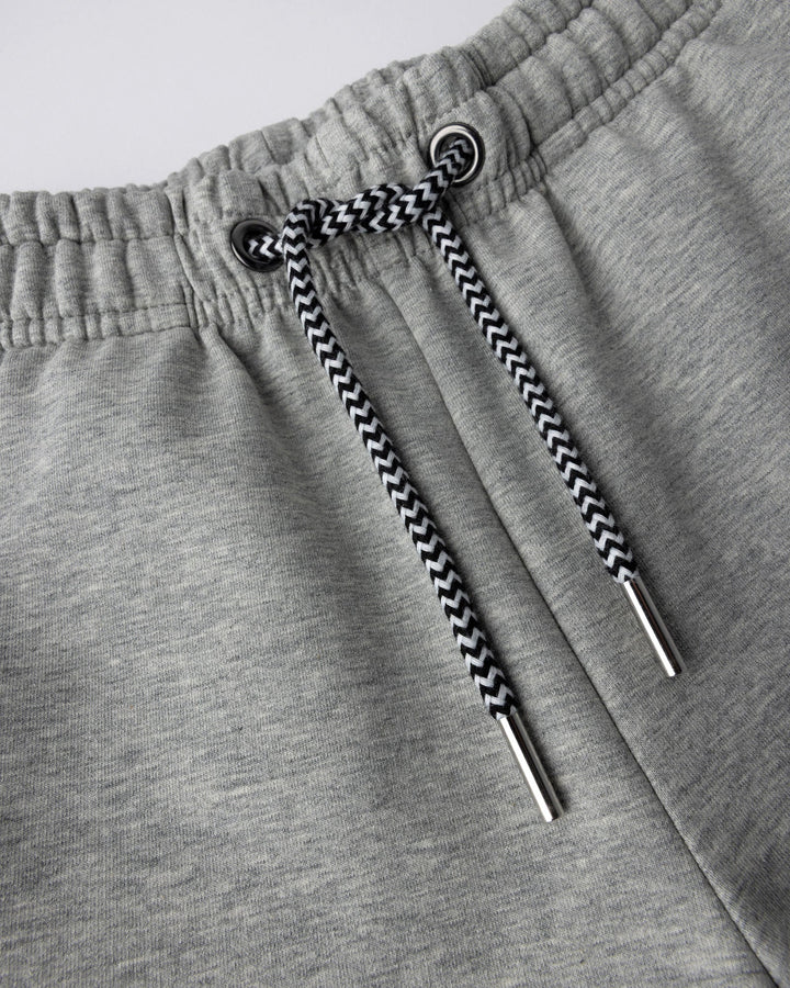 Close up detail of the Smile Short in grey marle