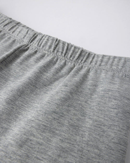 Close up detail of the Hello Tiger Tights in grey marle