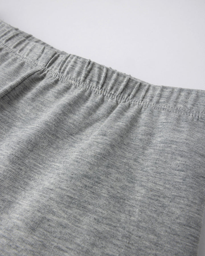 Close up detail of the Hello Tiger Tights in grey marle