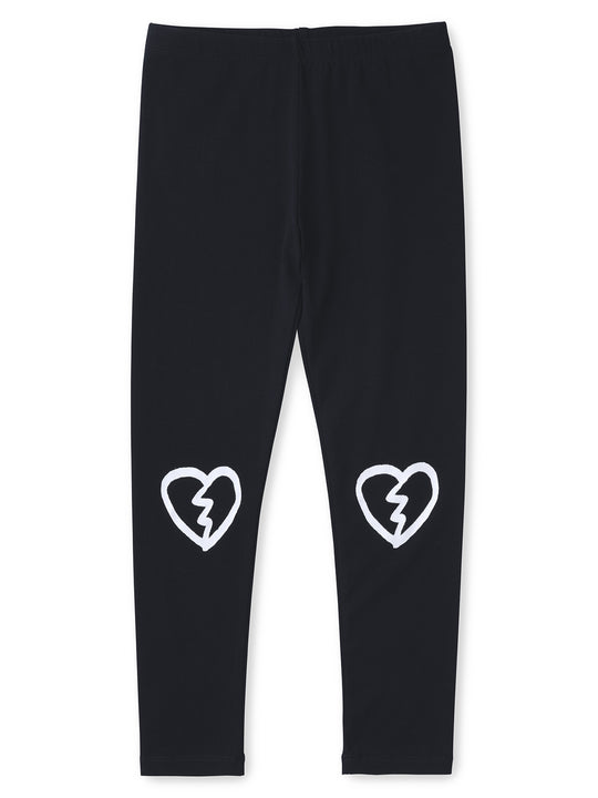 Minti Sketched Heart Tights