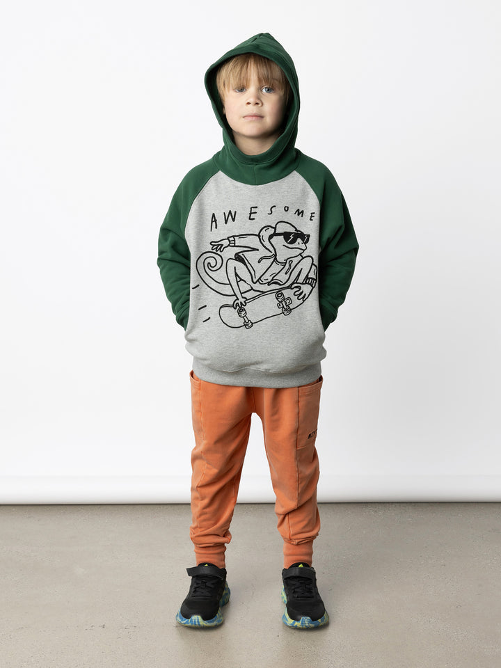 Minti kids clothing. Super comfy hoodie with side pockets and higher neck - perfect for cold days! 330 Gram // Brushed Inside // 95% Cotton // 5% Elastane.