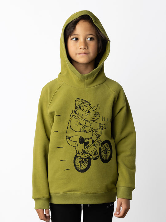 Minti kids clothing. Super comfy hoodie with side pockets and higher neck - perfect for cold days! 330 Gram // Brushed Inside // 95% Cotton // 5% Elastane.