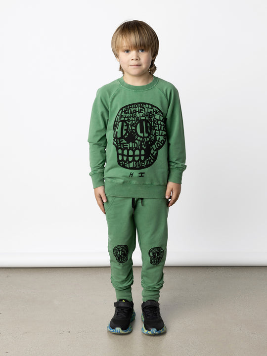 Minti Stencil Skull Trackies
