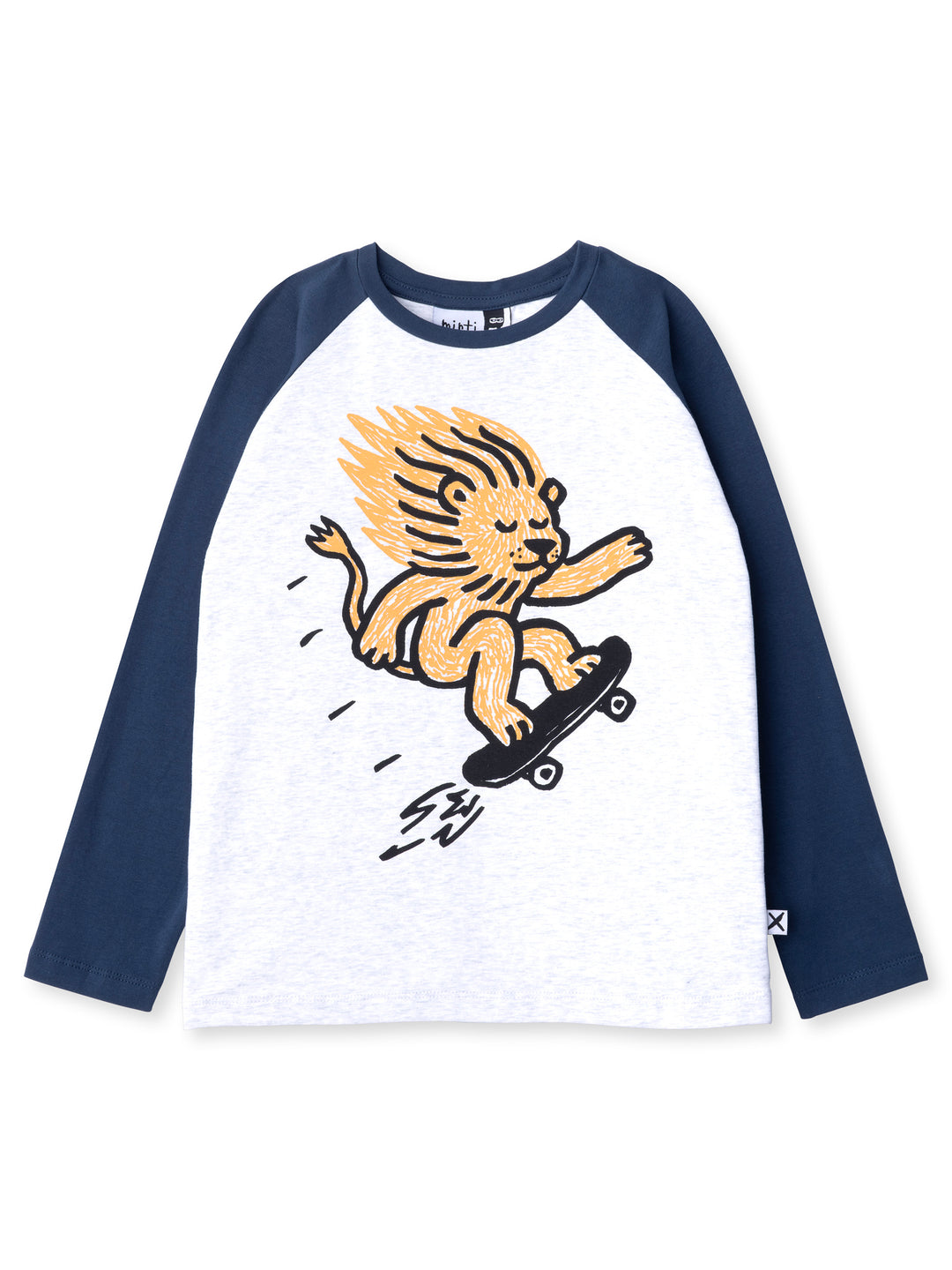 Minti kids clothing. Luxe raglan tee with contrast sleeves and neck. 190 Gram // 95% Cotton // 5% Elastane.