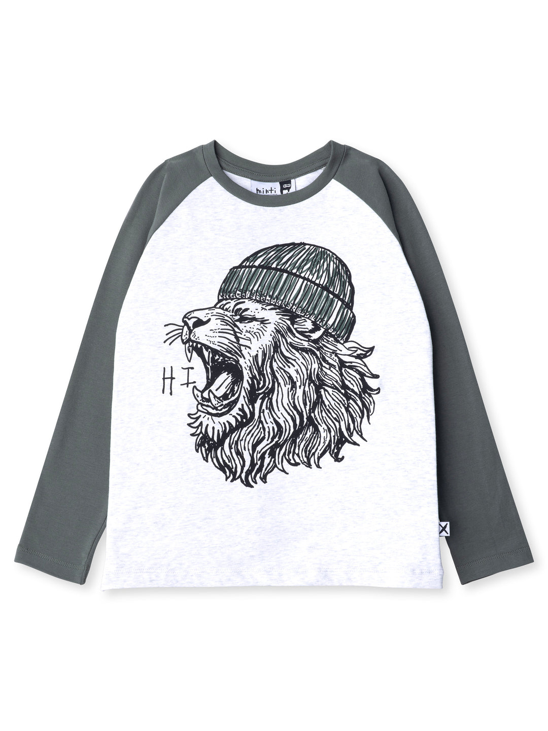 Minti kids clothing. Luxe raglan tee with contrast sleeves and neck. 190 Gram // 95% Cotton // 5% Elastane.