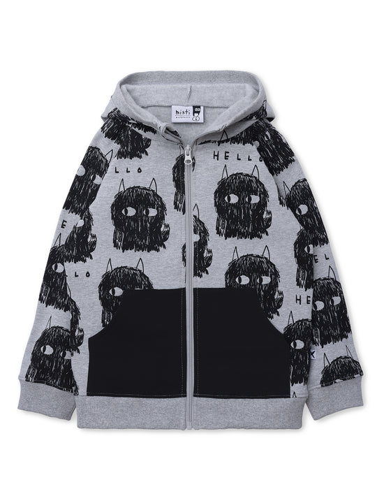 Minti Hello Monsters Furry Zip Up