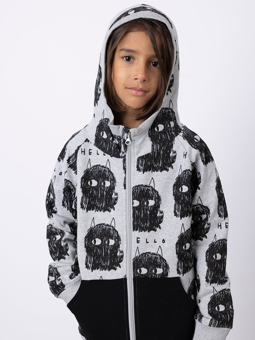 Minti Hello Monsters Furry Zip Up