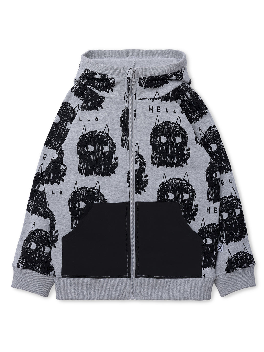 Minti Hello Monsters Furry Zip Up