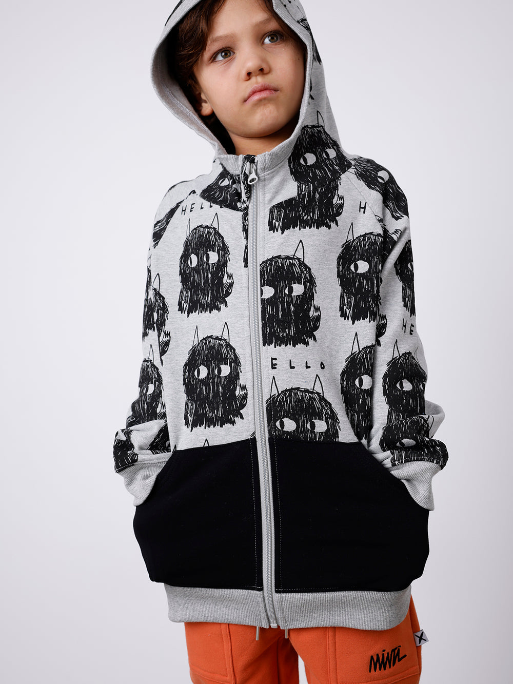 Minti Hello Monsters Furry Zip Up