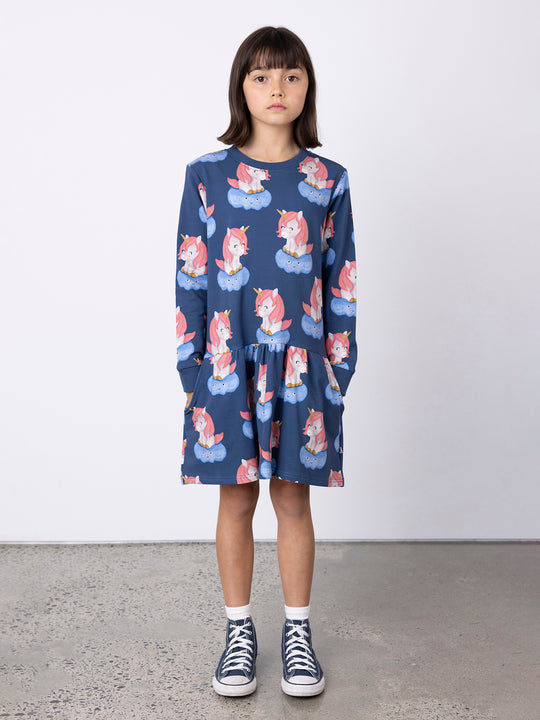 Minti Unicorns On A Cloud Dress
