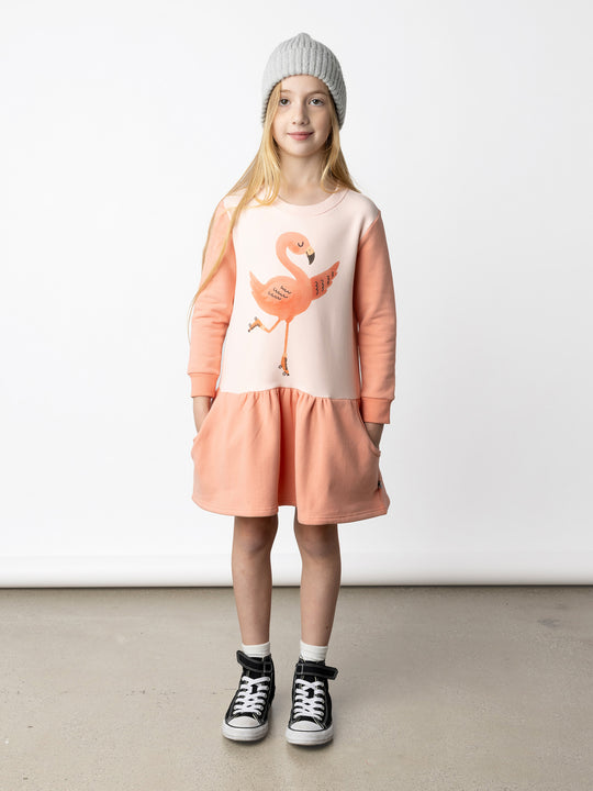 Minti Cruising Flamingo Furry Dress