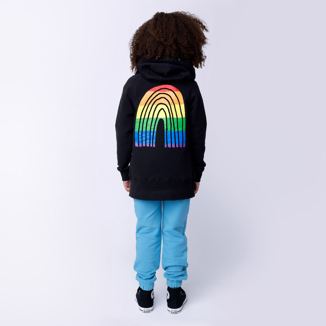 Minti Stripey Rainbow Furry Zip Up