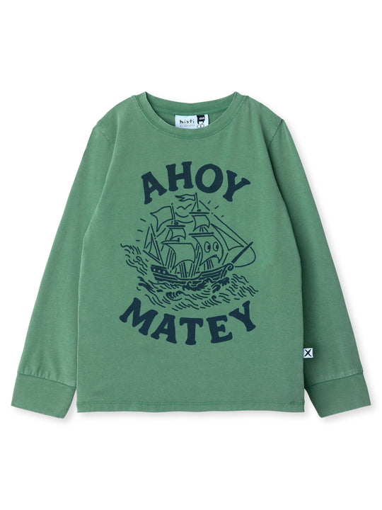 Minti kids clothing. Super luxe tee with self cuffs. 190 Gram // 95% Cotton // 5% Elastane.