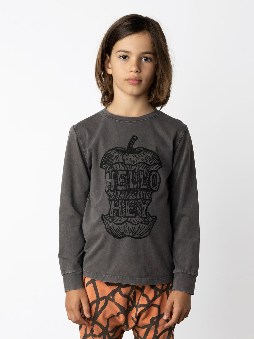 Minti kids clothing. Super luxe tee with self cuffs. 190 Gram // 95% Cotton // 5% Elastane.