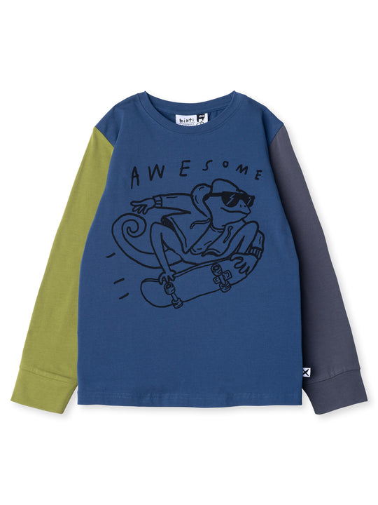 Minti kids clothing. Super luxe tee with self cuffs. 190 Gram // 95% Cotton // 5% Elastane.