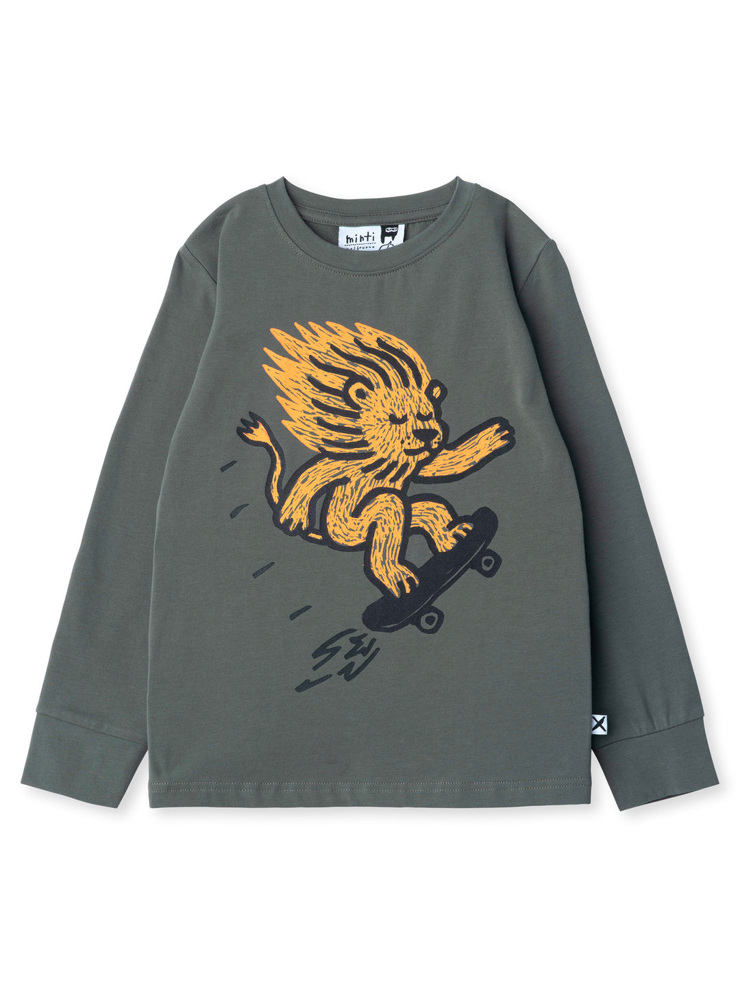 Minti kids clothing. Super luxe tee with self cuffs. 190 Gram // 95% Cotton // 5% Elastane.