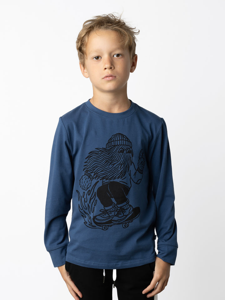 Minti kids clothing. Super luxe tee with self cuffs. 190 Gram // 95% Cotton // 5% Elastane.