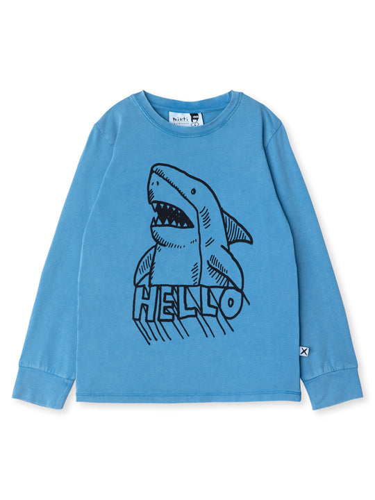 Minti kids clothing. Super luxe tee with self cuffs. 190 Gram // 95% Cotton // 5% Elastane.