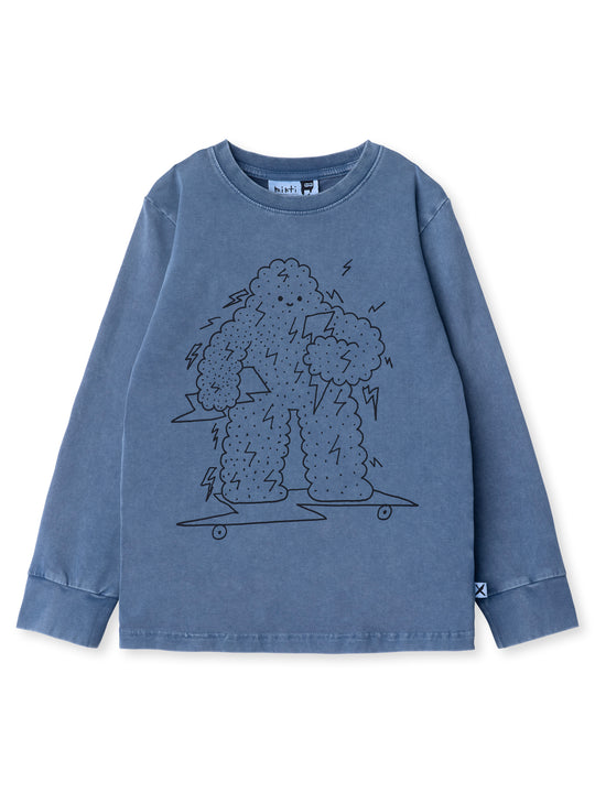 Minti kids clothing. Super luxe tee with self cuffs. 190 Gram // 95% Cotton // 5% Elastane.